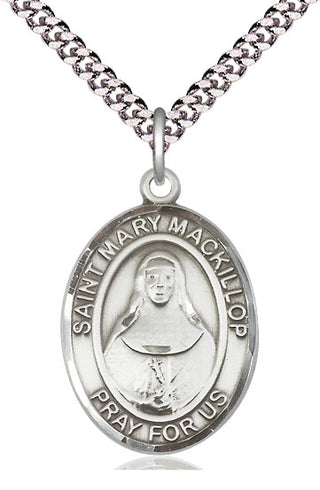 Pewter Saint Mary Mackillop Medal Catholic Jewelry Engraved Catholic Saint Jewelry