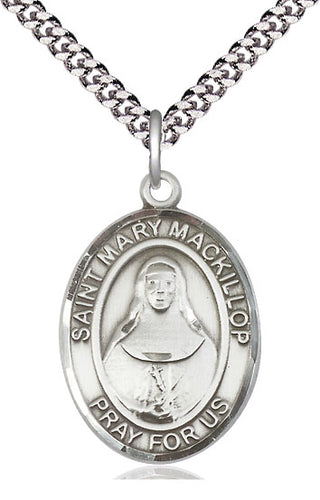 Pewter Saint Mary Mackillop Medal Catholic Jewelry Engraved Catholic Saint Jewelry