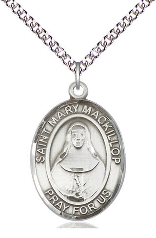 Sterling Silver Saint Mary Mackillop Medal Catholic Jewelry Engraved Catholic Saint Jewelry