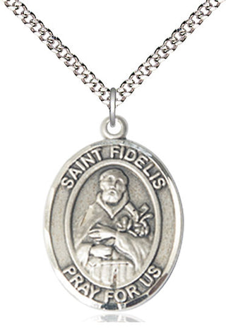 Pewter Saint Fidelis Medal Catholic Jewelry Engraved Catholic Saint Jewelry
