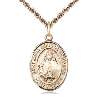 14kt Gold Filled Saint Maria Bertilla Boscardin Medal Catholic Jewelry Engraved Catholic Saint Jewelry