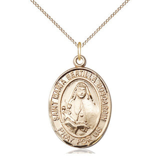14kt Gold Saint Maria Bertilla Boscardin Medal Engraved Catholic Saint Jewelry