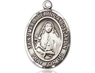 Sterling Silver Saint Maria Bertilla Boscardin Medal Catholic Jewelry Engraved Catholic Saint Jewelry