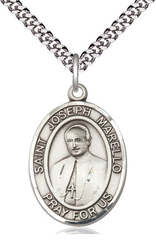 Sterling Silver Saint Joseph Marello Medal Catholic Jewelry Engraved Catholic Saint Jewelry