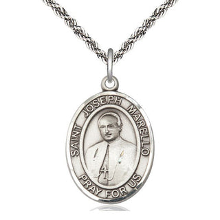 Sterling Silver Saint Joseph Marello Medal Catholic Jewelry Engraved Catholic Saint Jewelry
