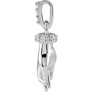 Platinum .05 CTW Natural Diamond Hand of Buddha Pendant