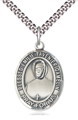 Pewter Blessed Emilie Tavernier Gamelin Medal Catholic Jewelry Engraved Catholic Saint Jewelry