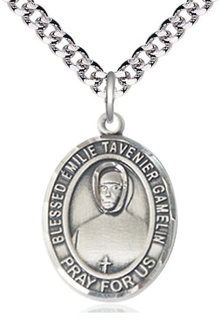 Pewter Blessed Emilie Tavernier Gamelin Medal Catholic Jewelry Engraved Catholic Saint Jewelry
