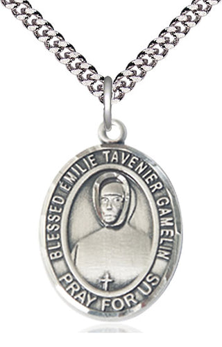 Pewter Blessed Emilie Tavernier Gamelin Medal Catholic Jewelry Engraved Catholic Saint Jewelry
