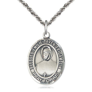 Sterling Silver Blessed Emilie Tavernier Gamelin Medal Catholic Jewelry Engraved Catholic Saint Jewelry