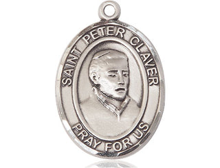 Pewter Saint Peter Claver Medal Engraved Catholic Saint Jewelry