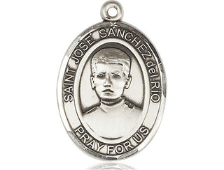 Pewter Saint Jose Canchez del Rio Medal Engraved Catholic Saint Jewelry