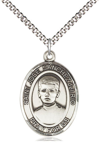 Pewter Saint Jose Canchez del Rio Medal Catholic Jewelry Engraved Catholic Saint Jewelry