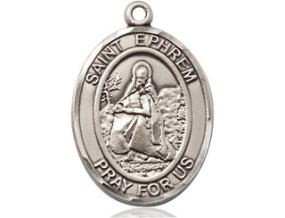 Pewter Saint Ephrem Medal Engraved Catholic Saint Jewelry