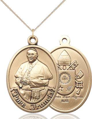 14kt Gold Filled Pope Francis Medal Catholic Jewelry