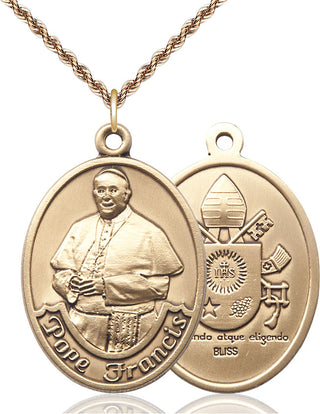 14kt Gold Filled Pope Francis Medal Catholic Jewelry