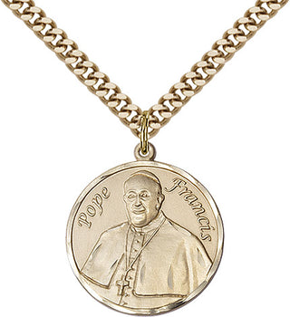 14kt Gold Filled Pope Francis Medal Catholic Jewelry