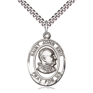 Pewter Saint John Xxiii Medal Catholic Jewelry Engraved Catholic Saint Jewelry