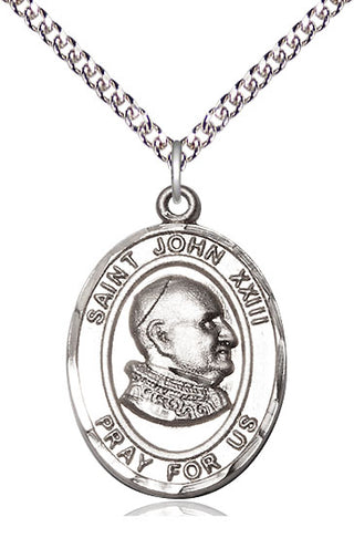 Sterling Silver Saint John Xxiii Medal Catholic Jewelry Engraved Catholic Saint Jewelry