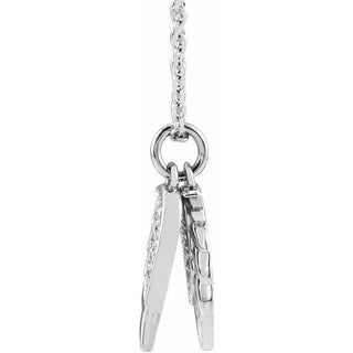 Platinum .03 CTW Natural Diamond Angel Wings 16-18" Necklace