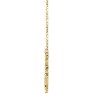 14K Yellow 1/5 CTW Natural Diamond Miraculous 16" Necklace
