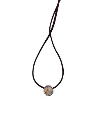 Bulk Holy Family Charm on Brown Cord