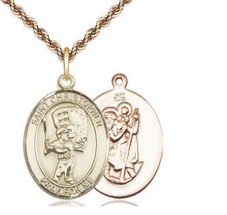 14kt Gold Saint Christopher Baseball Medal