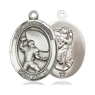 Pewter Saint Christpher Football Medal