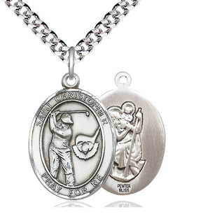 Pewter Saint Christopher Golf Medal Catholic Jewelry