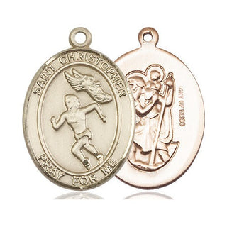14kt Gold Filled Saint Christopher Track&Field Medal