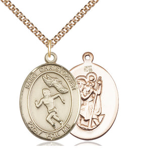 14kt Gold Saint Christopher Track&Field Medal