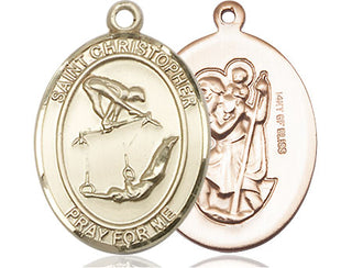 14kt Gold Filled Saint Christopher Gymnastics Medal