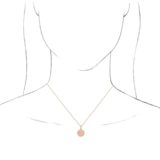 14K Rose Eye of Horus 16-18" Necklace  