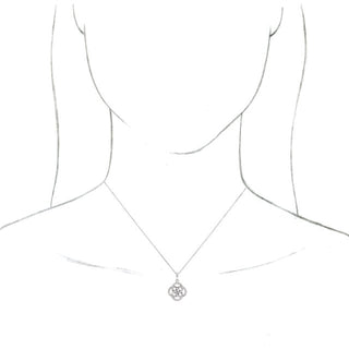 Platinum 1/8 CTW Natural Diamond Five-Fold Celtic-Inspired 16-18" Necklace