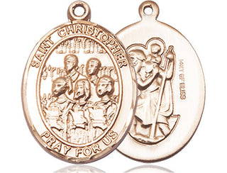 14kt Gold Filled Saint Christopher Choir Medal