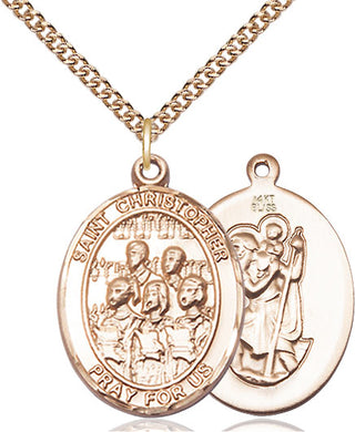 14kt Gold Saint Christopher Choir Medal