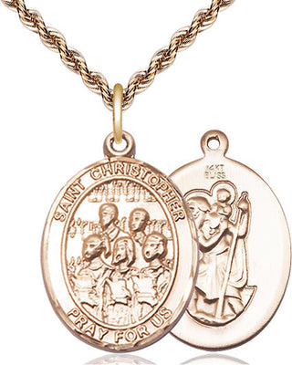 14kt Gold Saint Christopher Choir Medal
