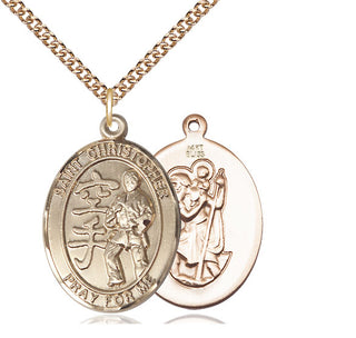 14kt Gold Saint Christopher Karate Medal