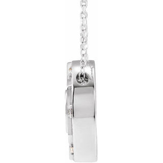 Platinum .025 CTW Natural Diamond Mantra 16-18"  Necklace