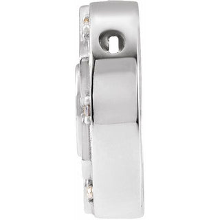 Sterling Silver .03 CTW Natural Diamond Mantra  Pendant