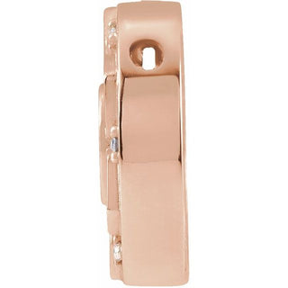 14K Rose .03 CTW Natural Diamond Mantra  Pendant