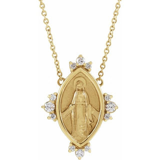 14K Yellow 1/5 CTW Natural Diamond Miraculous 18" Necklace