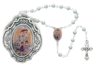 Guard Angel Blue Rosary With Box