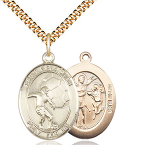 14kt Gold Filled Saint Sebastian Soccer Medal Catholic Jewelry
