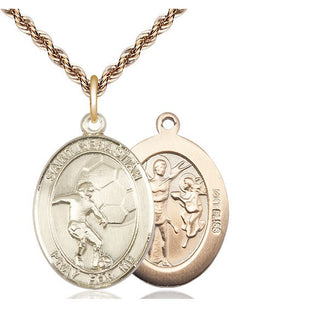 14kt Gold Saint Sebastian Soccer Medal