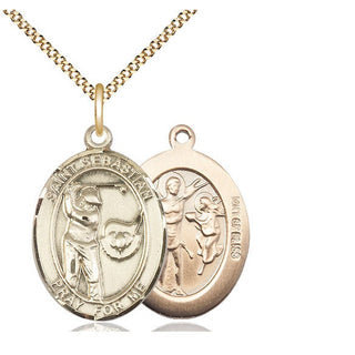 14kt Gold Filled Saint Sebastian Golf Medal Catholic Jewelry