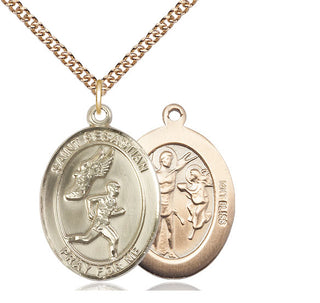 14kt Gold Saint Sebastian Track and Field Medal