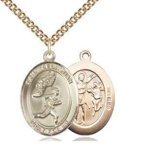 14kt Gold Saint Sebastian Track and Field Medal