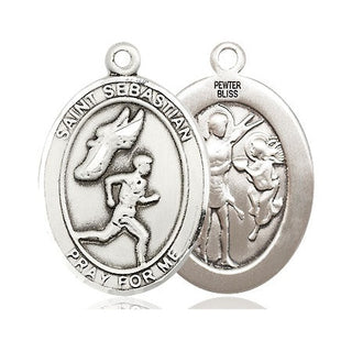 Pewter Saint Sebastian Track and Field Medal