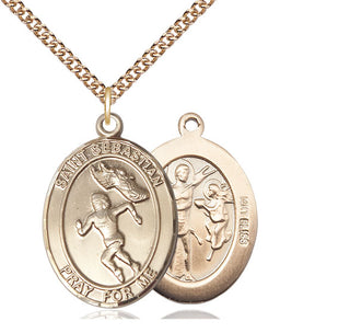 14kt Gold Saint Sebastian Track and Field Medal